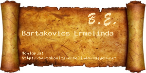 Bartakovics Ermelinda névjegykártya